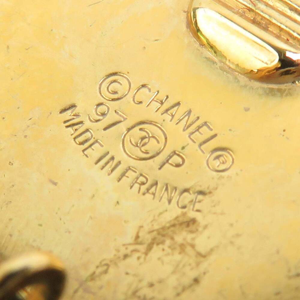 CHANEL Yellow Logo Earrings - Picture 8 of 8